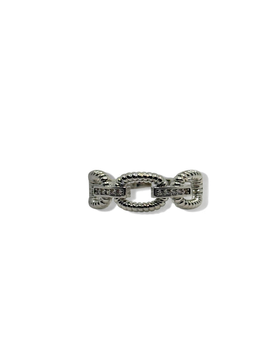 Silver chain ring