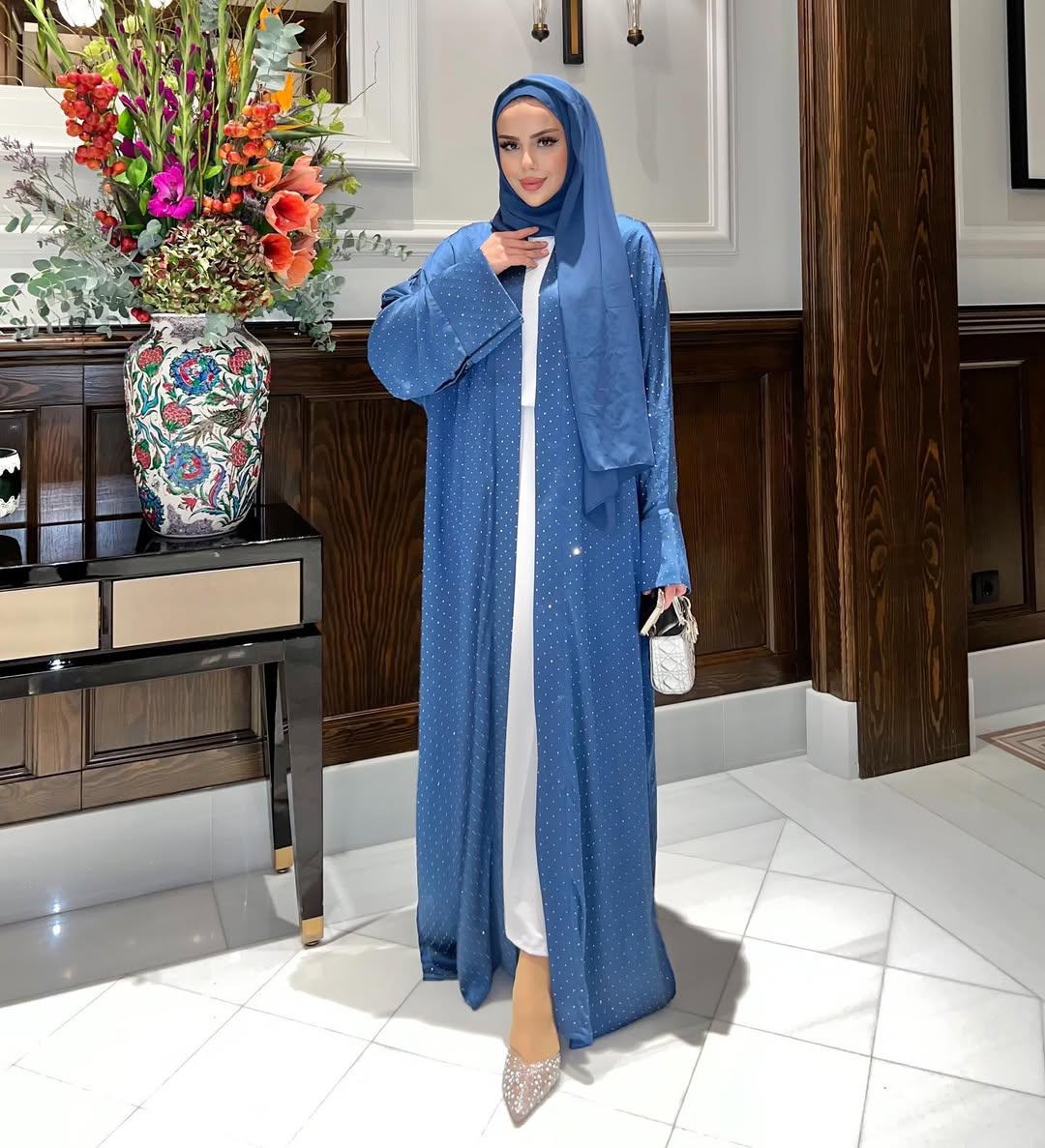 Blue abaya